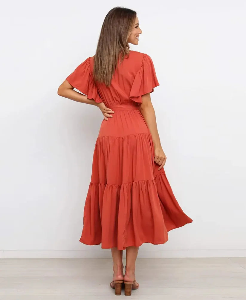 Amélie High Waist Midi Dress
