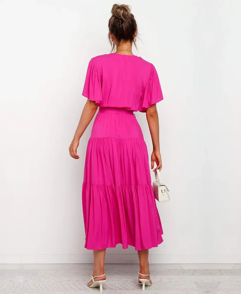 Amélie High Waist Midi Dress