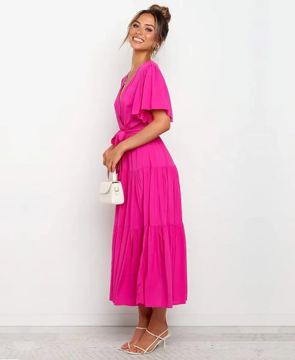 Amélie High Waist Midi Dress