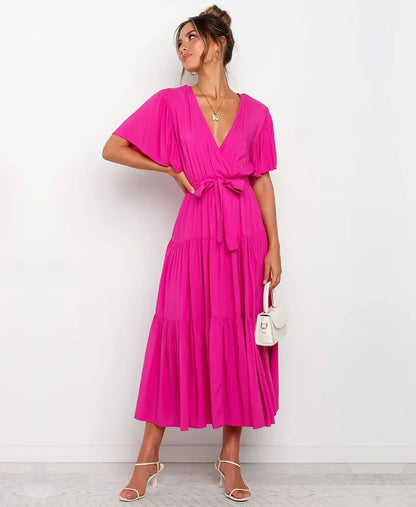 Amélie High Waist Midi Dress