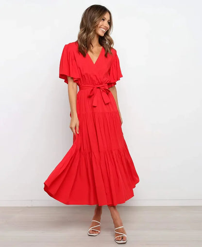 Amélie High Waist Midi Dress