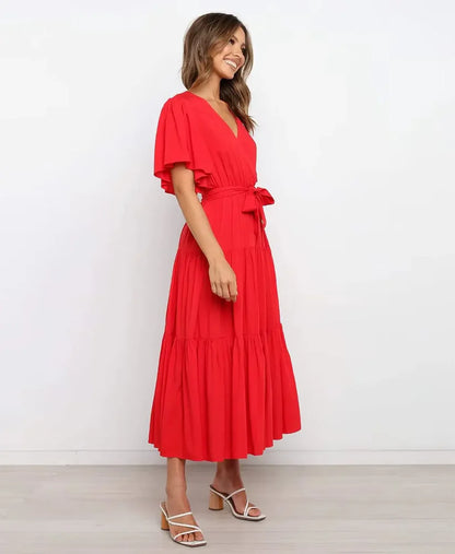 Amélie High Waist Midi Dress