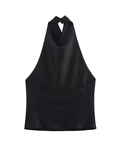 Satin Halter Neck Top