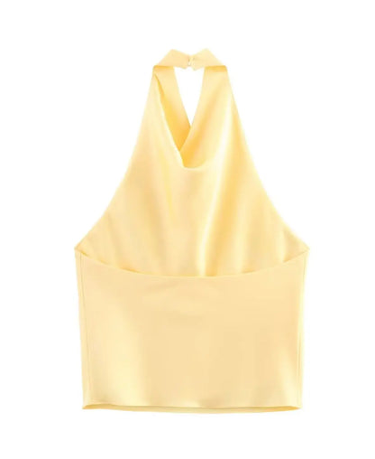 Satin Halter Neck Top