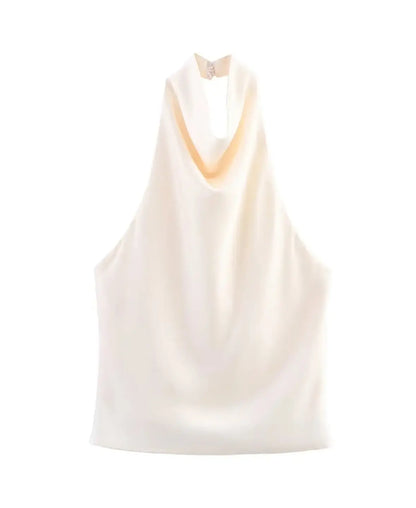 Satin Halter Neck Top