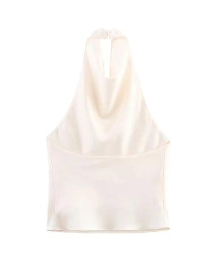 Satin Halter Neck Top